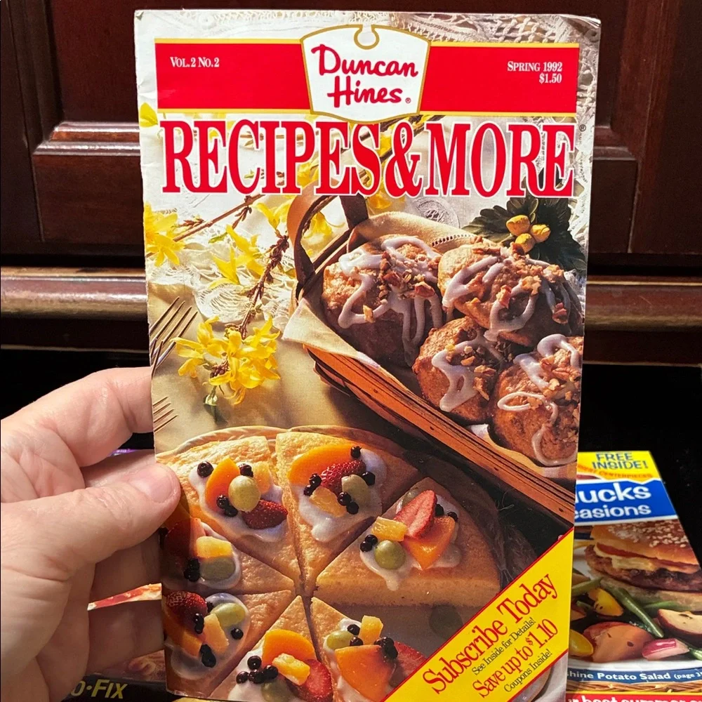 Vintage set of four magazine cookbooks